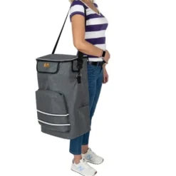 Hopfällbar shoppingvagn med väska 40L