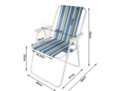 Hopfällbar solstol / Strandstol med armstöd