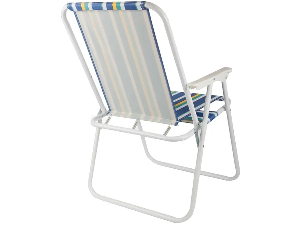 Hopfällbar solstol / Strandstol med armstöd