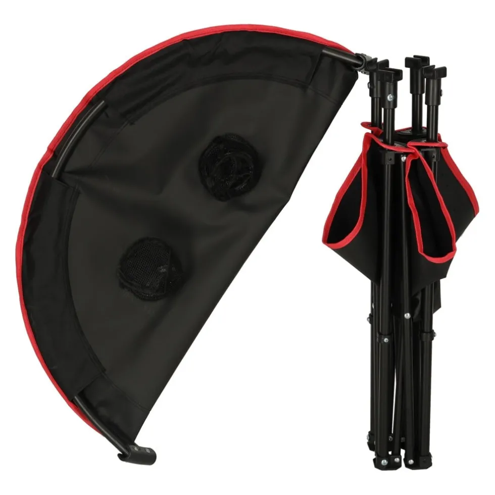 Hopfällbart campingbord 72 cm med dryckeshållare & transportväska