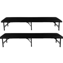 Hopfällbart campingbord med bänkar 180 cm
