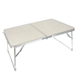 Hopfällbart campingbord med bärhandtag 63x36 cm