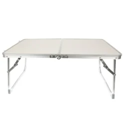 Hopfällbart campingbord med bärhandtag 63x36 cm