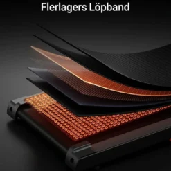 Hopfällbart löpband 14 km/h – tyst 3,0 HK-motor, pulssensor, max 136 kg
