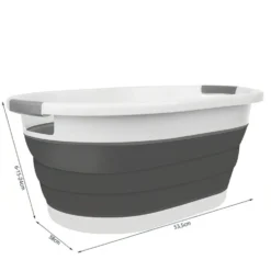 Hopfällbar tvättkorg / Vikbar balja 25 L