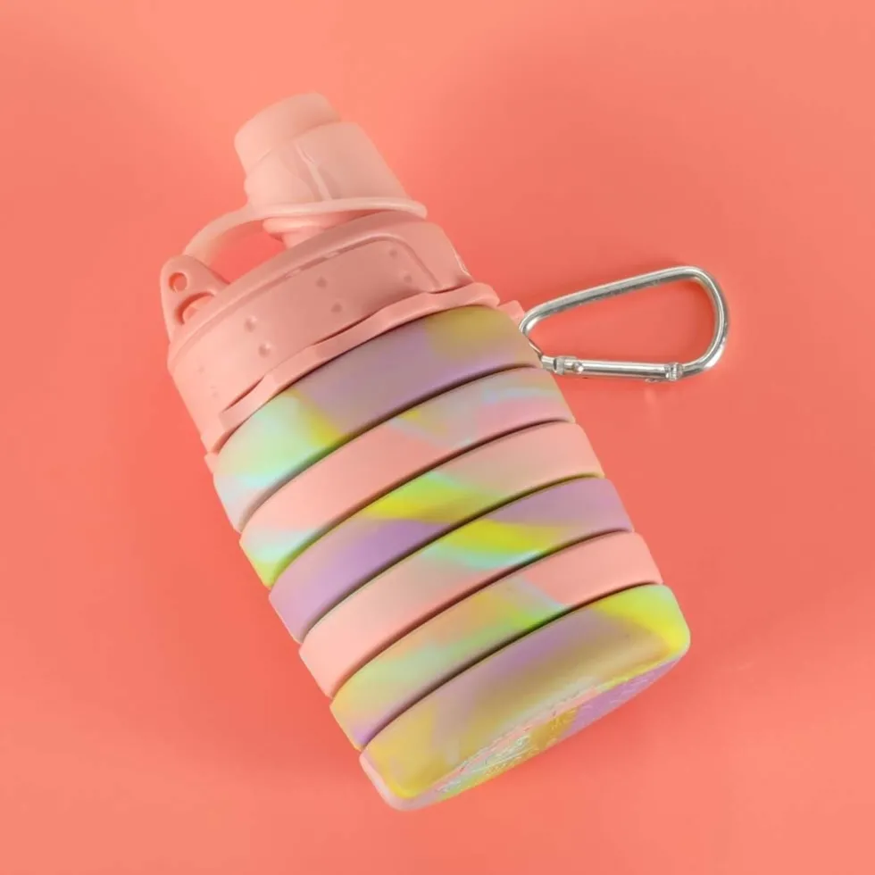 Hopfällbar vattenflaska med karbinhake 500 ml
