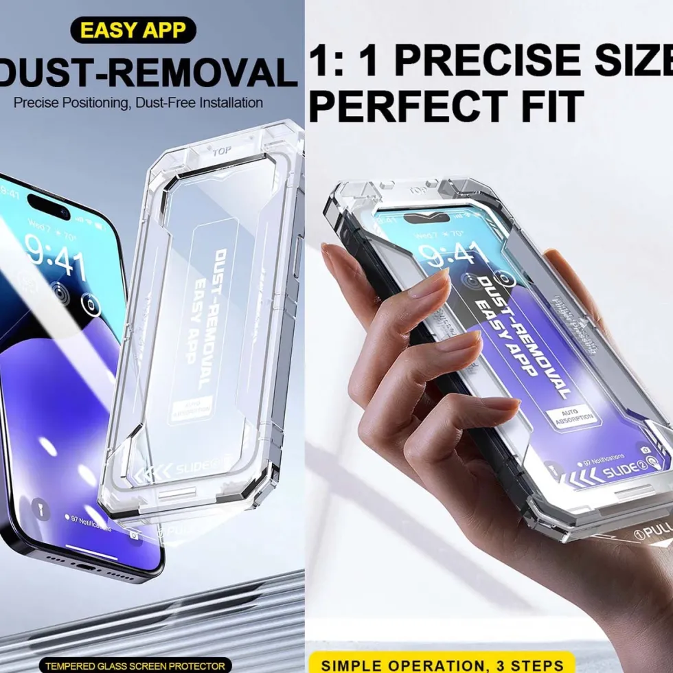 Härdat glas skärmskydd för Samsung Galaxy S24 – 9H reptåligt glas med enkel, bubblfri montering