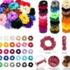 Hårsnoddar scrunchies i sammet 36-pack elastiska, slumpmässiga färger