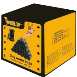 Hundbajspåsar 1000-pack med hållare svart 22x30 cm