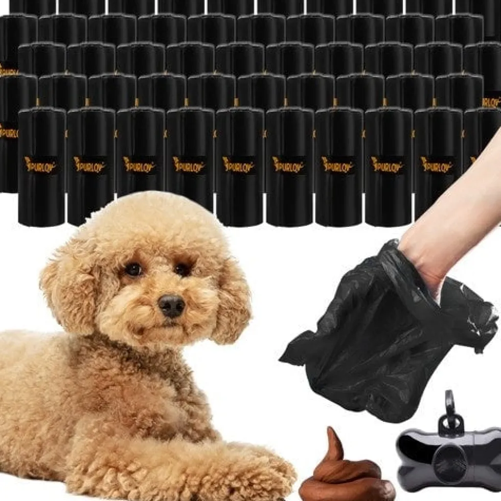 Hundbajspåsar 1000-pack med hållare svart 22x30 cm