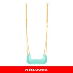 3-i-1 barn gunga med justerbara rep 120-150 cm, 30 kg, turkos/creme