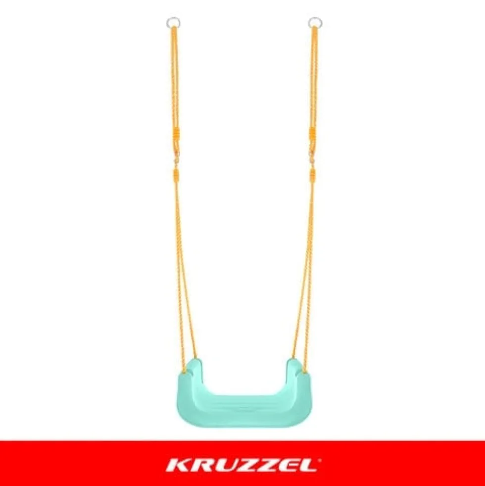 3-i-1 barn gunga med justerbara rep 120-150 cm, 30 kg, turkos/creme