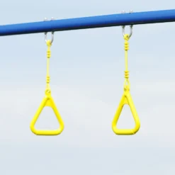3-i-1-gunga för barn: Klassisk och stående gunga med gymnastikringar, 150 kg viktkapacitet, för barn i åldrarna 3-8, flerfärgad