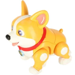 Interaktiv leksakshund Corgi som går med ljus och musik 3+ 20 cm