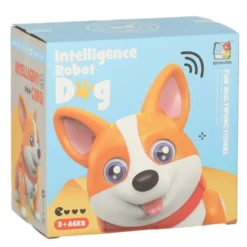 Interaktiv leksakshund Corgi som går med ljus och musik 3+ 20 cm