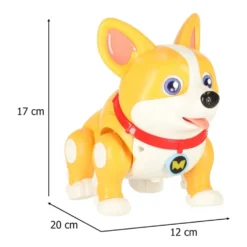 Interaktiv leksakshund Corgi som går med ljus och musik 3+ 20 cm