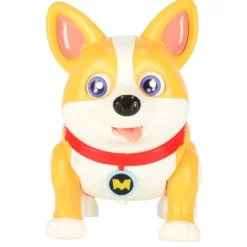 Interaktiv leksakshund Corgi som går med ljus och musik 3+ 20 cm