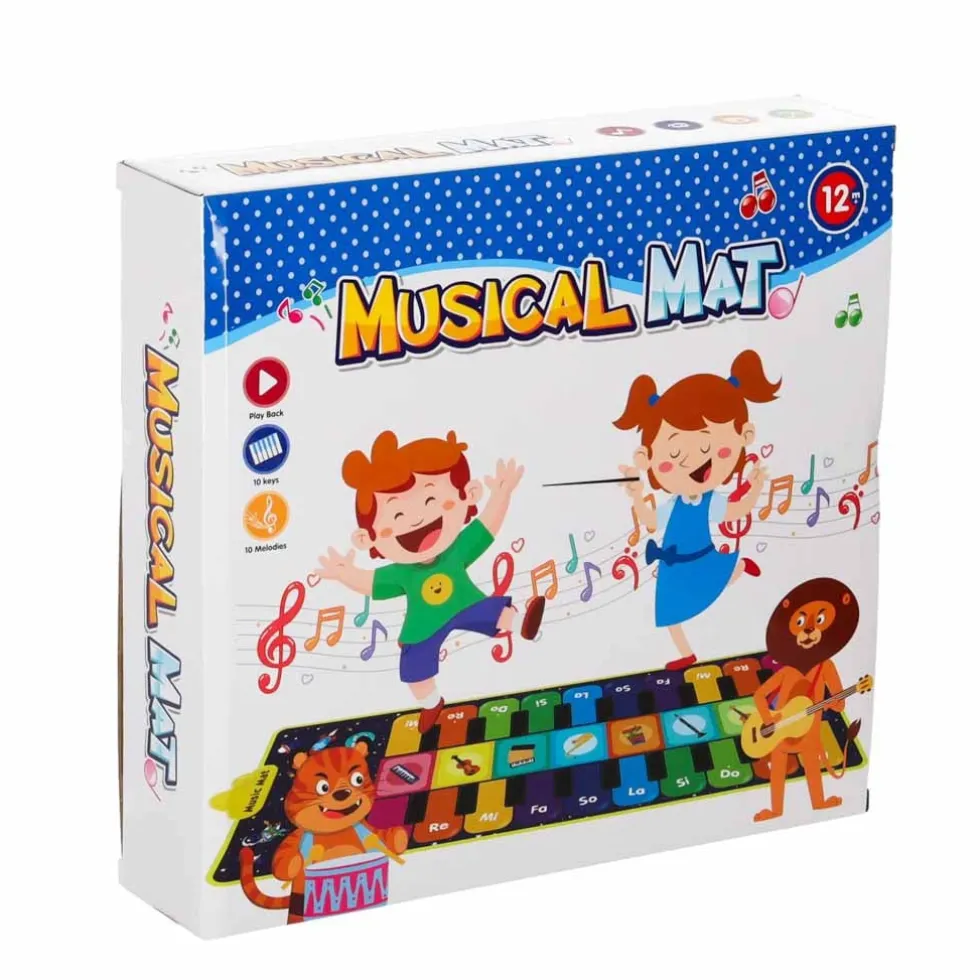 Interaktiv musikdansmatta för barn med 8 instrument och 10 melodier