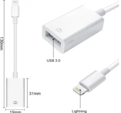 iPhone adapter för USB Lightning OTG