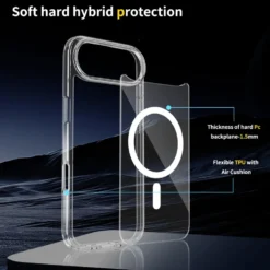 iPhone 17 Air Magnetiskt Mobilskal Magsafe Kompatibel Genomskinligt