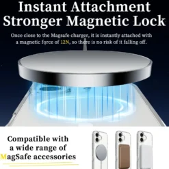 iPhone 17 Magnetiskt Mobilskal Magsafe Kompatibel Genomskinligt