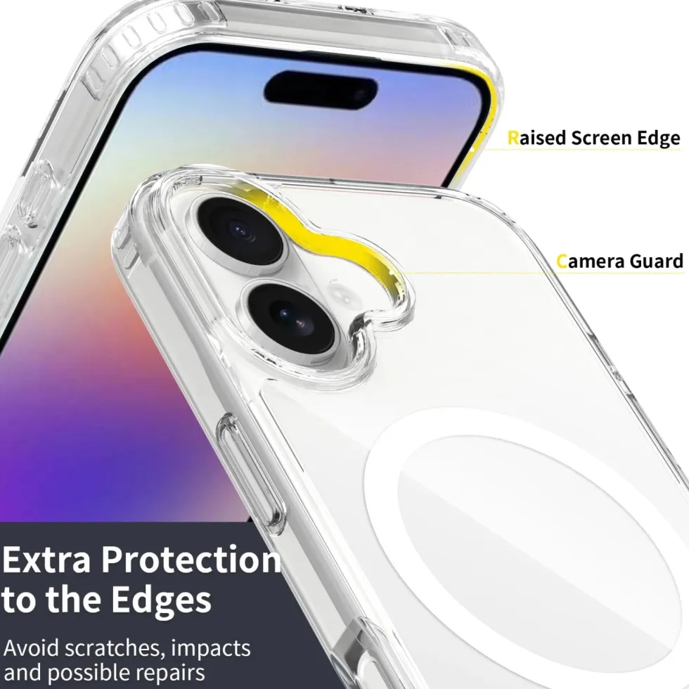 iPhone 17 Magnetiskt Mobilskal Magsafe Kompatibel Genomskinligt