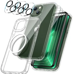 iPhone 15 [9-PACK] 6x Härdat glas + 1x Silkon Skal TPU +Ram