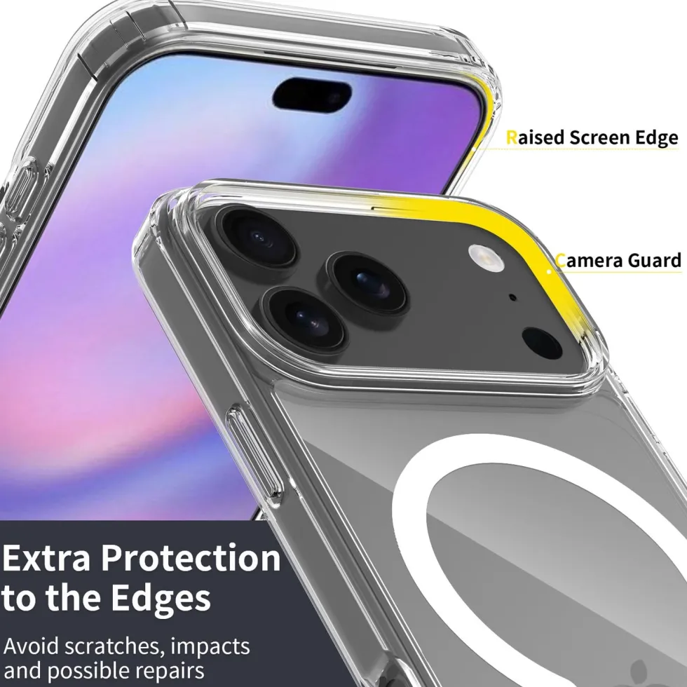 iPhone 17 Pro Magnetiskt Mobilskal Magsafe Kompatibel Genomskinligt