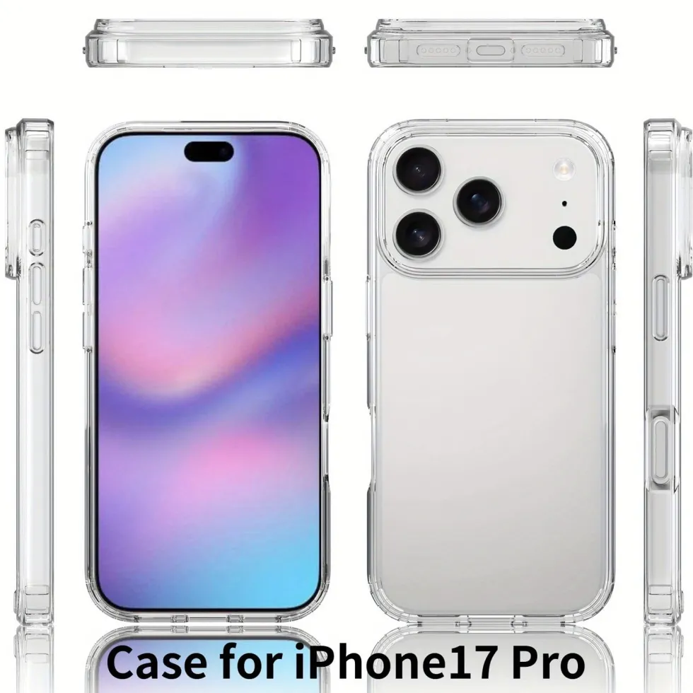 iPhone 17 Pro Magnetiskt Mobilskal Magsafe Kompatibel Genomskinligt