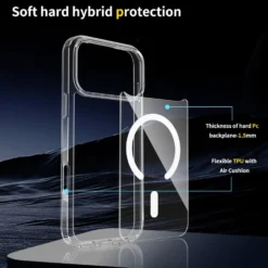 iPhone 17 Pro Max Magnetiskt Mobilskal Magsafe Kompatibel Genomskinligt