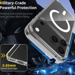 iPhone 17 Pro Max Magnetiskt Mobilskal Magsafe Kompatibel Genomskinligt