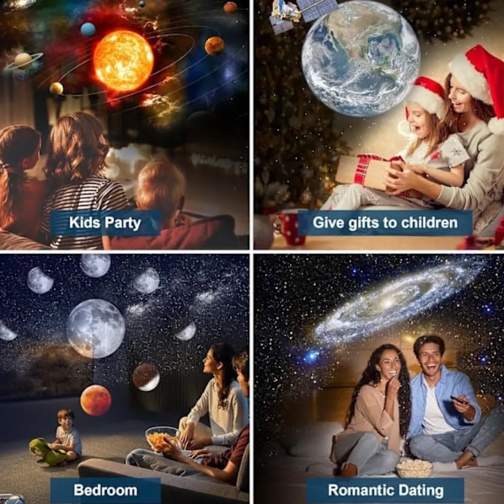 13-i-1 Planetarium LED Galaxy Lampa med Stjärnhimmel
