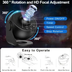 13-i-1 Planetarium LED Galaxy Lampa med Stjärnhimmel