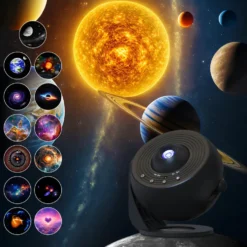13-i-1 Planetarium LED Galaxy Lampa med Stjärnhimmel