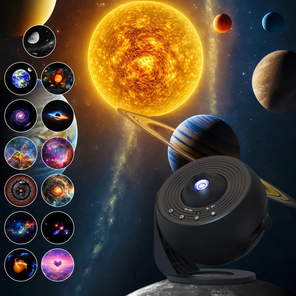 13-i-1 Planetarium LED Galaxy Lampa med Stjärnhimmel