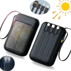 4-i-1 solcellsdriven powerbank – 8000 mAh