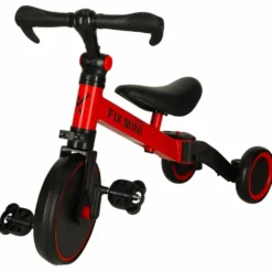 3-i-1 trehjuling/balanscykel med pedaler 18 mån-4 år max 30 kg
