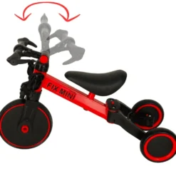 3-i-1 trehjuling/balanscykel med pedaler 18 mån-4 år max 30 kg