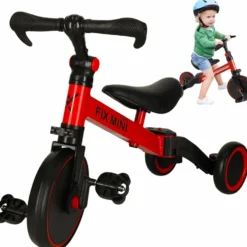 3-i-1 trehjuling/balanscykel med pedaler 18 mån-4 år max 30 kg