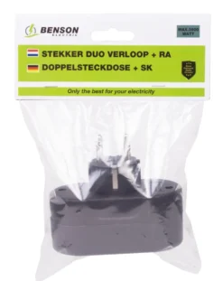 Jordad dubbelkontakt med två uttag för eluttag