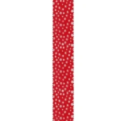 Julbordslöpare röd med vita snöflingor 220x35 cm polyester