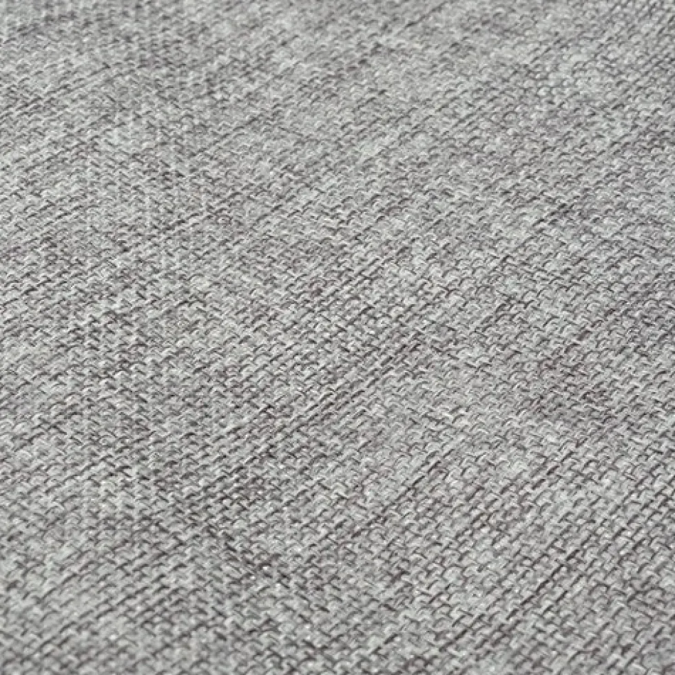 Julbordslöpare 180x33 cm polyester grå med tomtar röd/vit