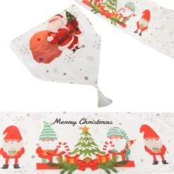 Julbordsrunner julmotiv vit 205x35 cm