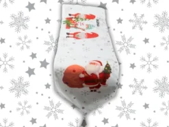Julbordsrunner julmotiv vit 205x35 cm