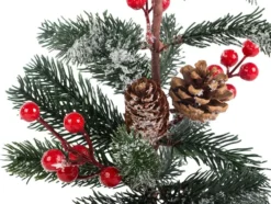 Juldekoration julgran på träfot 30 cm, bas 7 cm