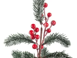 Juldekoration julgran på träfot 30 cm, bas 7 cm
