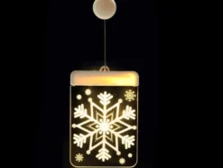Juldekoration LED 3D stained glass 6 LED varmvit 42 cm