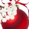 Juldekoration rönnbärsbuketter 5-pack frostad vit, 15 cm