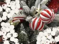 Juldekoration rönnbärsbuketter 5-pack frostad vit, 15 cm
