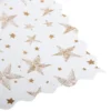 Julduk polyester vit med stjärnor/snöflingor 140 x 220 cm